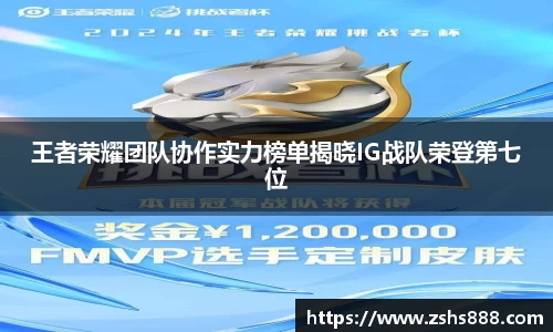 王者荣耀团队协作实力榜单揭晓IG战队荣登第七位
