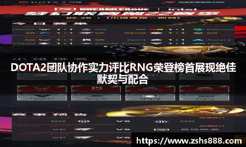 DOTA2团队协作实力评比RNG荣登榜首展现绝佳默契与配合