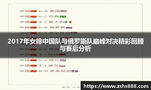 2017年女排中国队与俄罗斯队巅峰对决精彩回顾与赛后分析